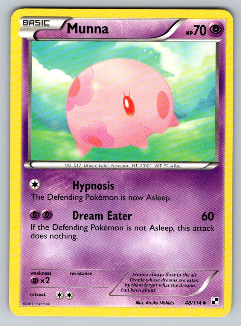 2011 Pokemon Black & White Base Set NM Munna 48/114