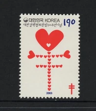 G095  Korea  2003   hearts tuberculosis   1v.       MNH
