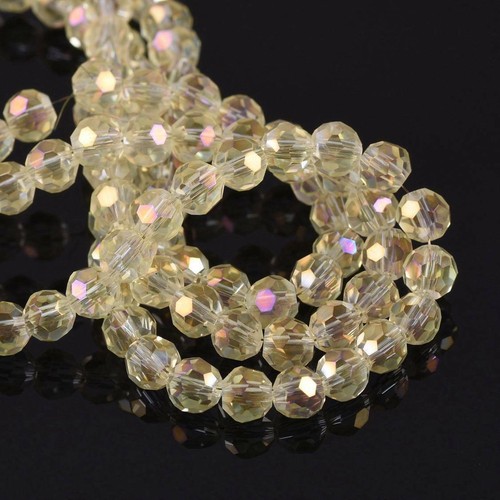 100pcs 6mm Round Sphere Ball Faceted Crystal Glass Loose Spacer Craft Beads lot - Picture 93 of 110