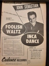 John Sebastian Foolish Waltz  Inca Dance Original 1953 Promo Poster Ad Framed!