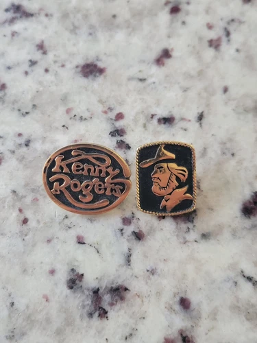 Vintage KENNY ROGERS Concert Souvenir Lapel Hat Pin Tie Tac Vintage vintage concert t-shirt, vintage, single stitch, B+ condition