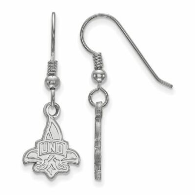SS Univ of New Orleans U-N-O Small Dangle Wire Earrings