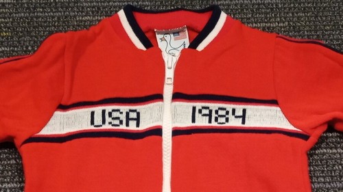 Vintage 1984 kids track sweat suit, USA Olympics, size 6, red 2 pc set - Picture 3 of 15