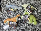 4x Jurassic World 7” Plush Dinos W Sound Mini Velociraptor Steg Tri Tyrannosaur