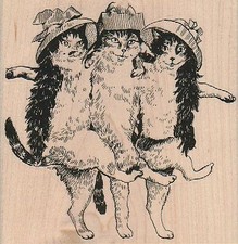 CatCanCan 4 x 4" Rubber Stamp, Cat Stamp, Cat Lover Stamp