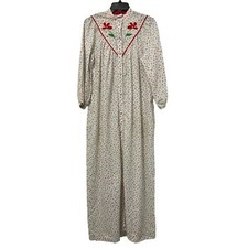 Vintage Models Coat Snap Button Floral Housecoat Size 12