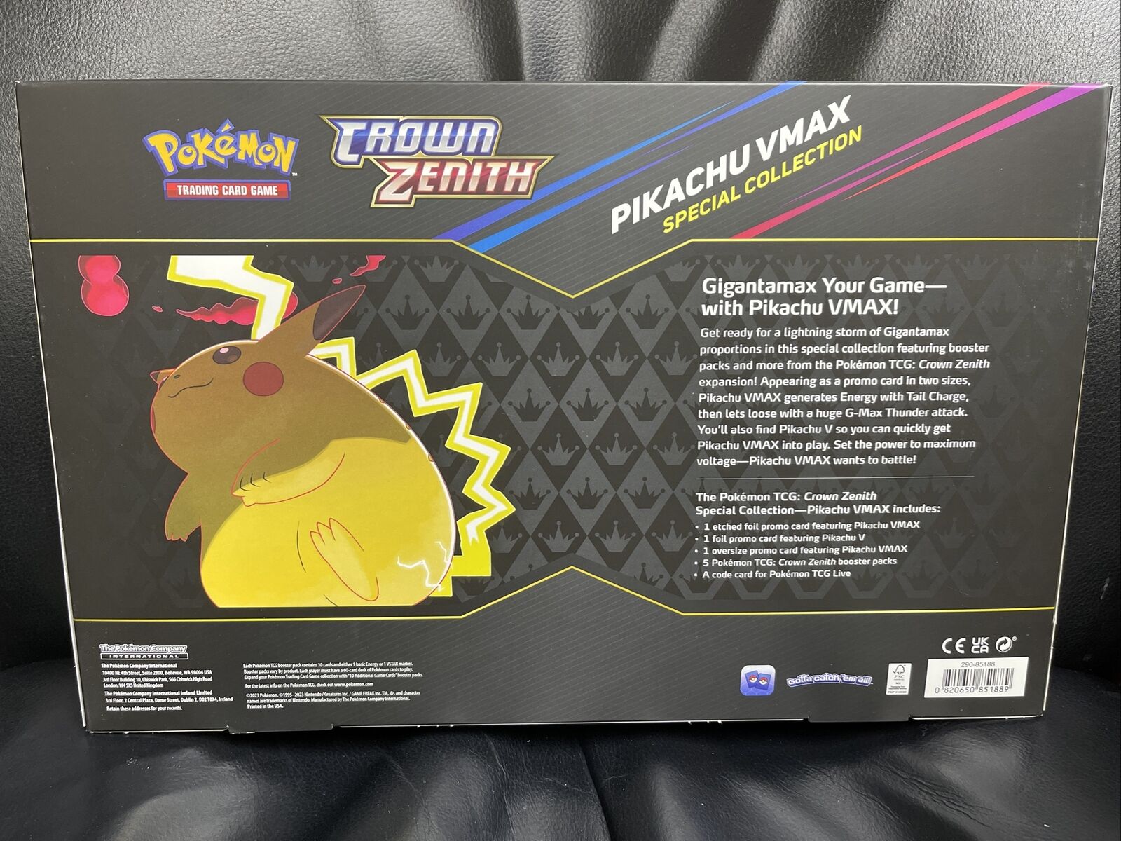 Pokémon TCG Crown Zenith Pikachu VMAX Special Collection Trading Card –  Archies Toys