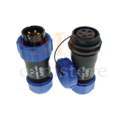 WEIPU SP21 5pin Docking IP68 Waterproof Plug & Socket cable Connector 500V/30A 