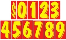 11 Packs Car Dealers Vinyl Highlights Digit/Numbers 7.5" for car lot