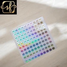 401-500 Waterproof Number Sticker Label Marking Numbering Manicure Tool Self-Adh