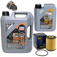 MotoröL Set 5W-30 6 Liter + ÖLfilter SH 427 P + Schraube FüR VW Passat Sharan