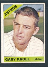 1966 Topps #548 GARY KROLL High # SP, Houston Astros ~ VG+ to VG-EX