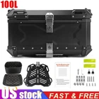 100L Black Motorcycle Tour Tail Box Waterproof Trunk Luggage Storage Top Case