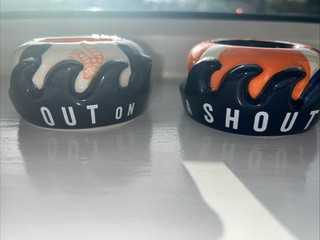 Rare RNLI Lifeboat Lifebuoy Egg Cups ‘ Out On A Shout"