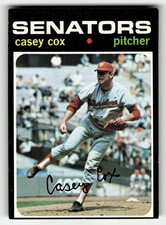 1971 Topps Casey Cox #82 Washington Senators HIGHER GRADE NO CREASES GREAT!