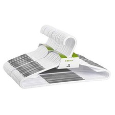 30 Pack Bendable Plastic Hangers Light-Weight Non-Slip Clothes/Suit Gray