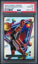 2023 TOPPS COSMIC CHROME REFRACTOR #151 VICTOR WEMBANYAMA PSA 10
