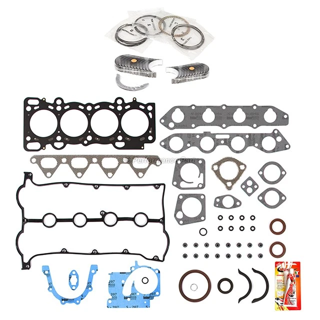 Full Gasket Set Bearings Rings Fit 1998-2001 Kia Sephia 1.8L DOHC - Image 2 of 4