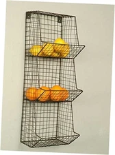 CTW Home Collection General Store Wall Bin - Green/Rust 