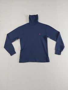 Polo by Ralph Lauren Boys Sweater M Blue Long Sleeve Turtleneck Logo Pullover