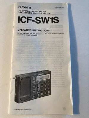 SONY ICF-SW1S FMステレオ/LW/MW/SW 4バンドレシーバー