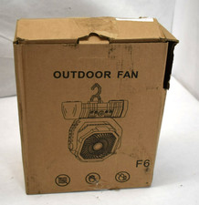 Rechargeable Camping Fan w/ LED Lantern Outdoor Fan F6 Auto Oscillating Battery