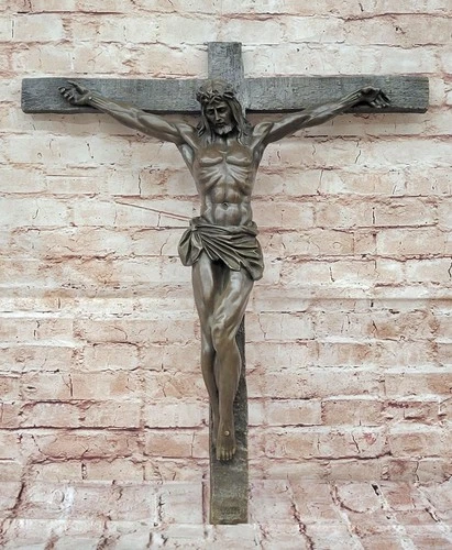 Crucifixion Cross of Jesus Christ Wall Sculpture Hot Cast Church Home Decor Sale deal from eBay