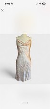 Victoria Secret Silk Slip Dress Open Back S Y2K Vintage