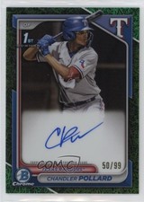 2024 Bowman HTA Green Lava Refractor /99 Chandler Pollard #CPA-CP Auto 1r8k