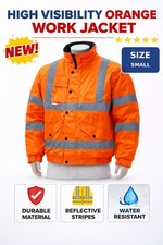 Hi Vis Bomber Jacket Workwear High Visibility Reflective Safety Workwear Coat
