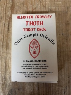 Aleister Crowley Thoth Tarot Deck 80 Cards 1986 edition near mint box and cards
