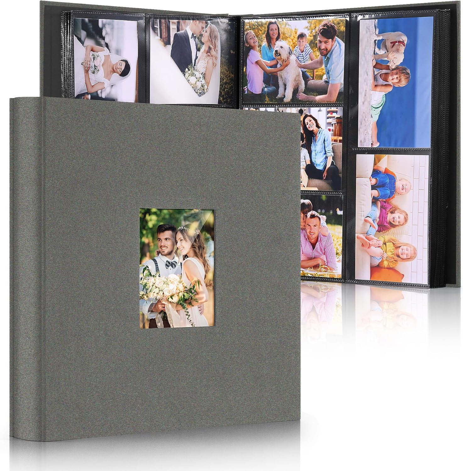 Photo Albums 6X4 Inch 600 Photos Slip In, Customizable Linen Cover 10X15 Photo A