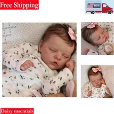 18 Inch Reborn Baby Doll Girl Full Body Silicone Realistic Sleeping Newborn Gift
