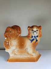Antique Victorian Staffordshire Dog – 18c Spaniel Mantel Figure, Original c.1860