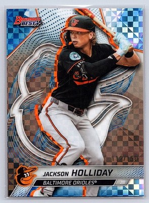 2025 Bowman's Best #32 Jackson Holliday Blue X-Fractors #/150