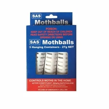 3/6 PC Hanging Container Mothballs & Silverfish Repellent - Lasts Up to 6 Mths Q