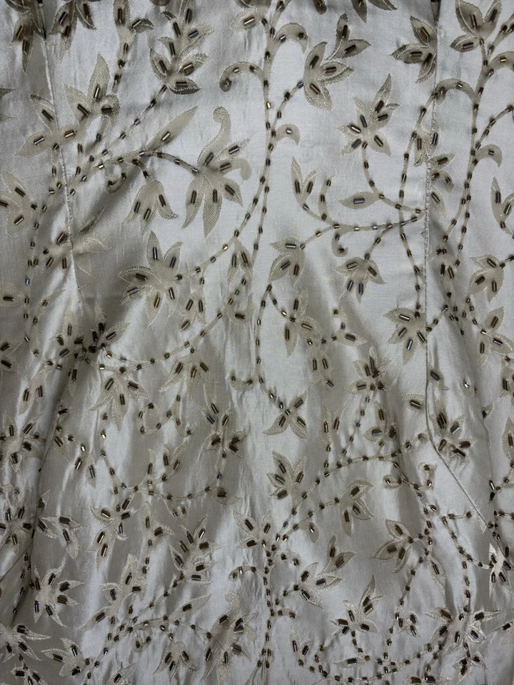 复古 90 年代串珠刺绣晚礼服 L/XL — 第 3/4 张图片