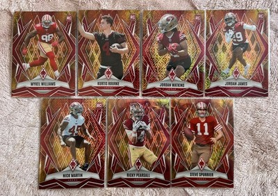 2025 Panini Phoenix Football - 49ers Fireburst /350 Bundle x7 inkl. Rookies