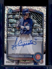 2025 Bowman Chrome #CPA-AC Angel Cepeda Prospect Autographs Speckle #/299