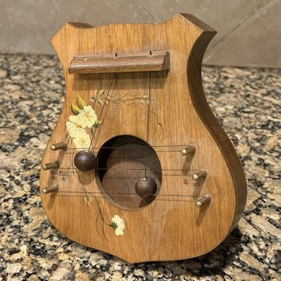 Vintage Wooden Door Harp Chime 1988 Van Klein Signed Love Cottage READ/SEE PICS