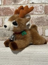 Russ Berrie Shimmer Plush 8" Stuffed Reindeer Excellent Condition