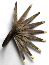 (9) Needle Gold Tester Ring - 4k 6k 8k 10k 12k 14k 16k 18k 20k - Vintage