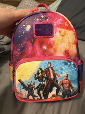 Loungefly Marvel Guardians of the Galaxy Mini Backpack Galaxy Print Faux Leather