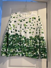 St. Patrick  s Day Women  s Shirt Size XL Green Shamrock Clover Size XL