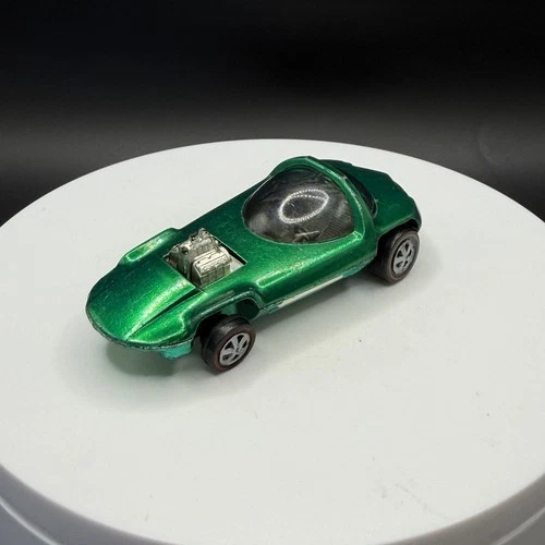 Vintage Hot Wheels Redline Silhouette Green US Base - Excellent Condition