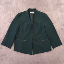Kasper Blazer Womens Size 12 Green Long Sleev...