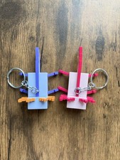 Minecraft Figure Keychain Rare Color Axolotl Collectible Toy Keyring