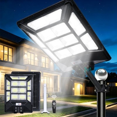 8000W Street Lamp Motion Sensor Dusk To Dawn Super Bright Solar Lights Outdoor