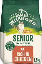 James Wellbeloved Cat Senior Hypoallergenic Dry Food Chicken 1.5 Kg 14.40 per kilo