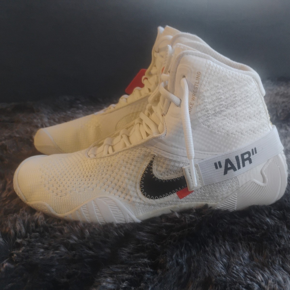 off white nike wrestling shoes